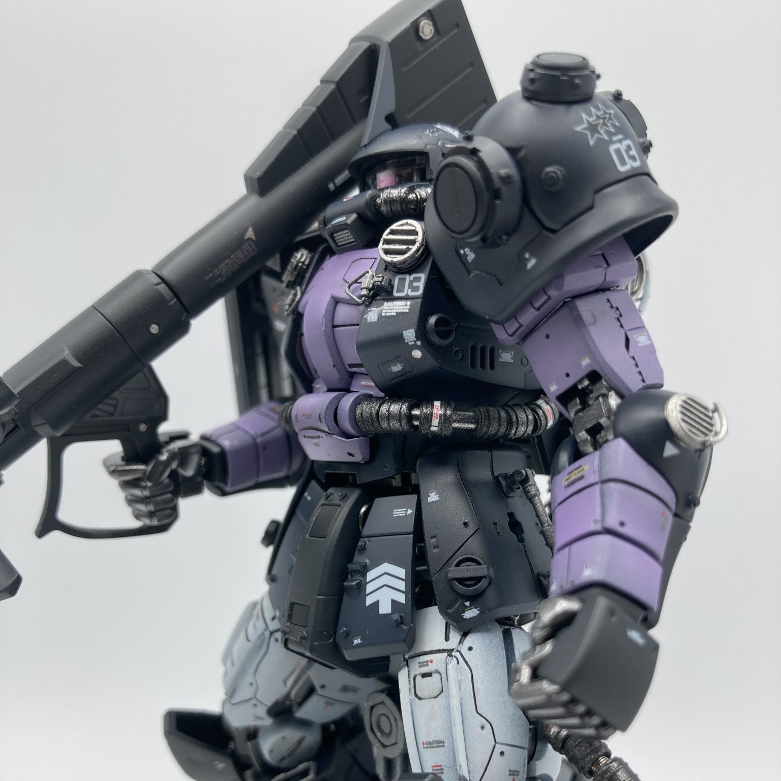 RG 黒い三連星ザクⅡ｜babby04さんのガンプラ作品｜GUNSTA（ガンスタ）