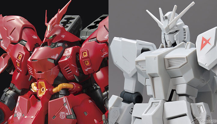 The RG MSN-04FF Sazabi & EG νGundam [Painting Model] Go on Sale at
