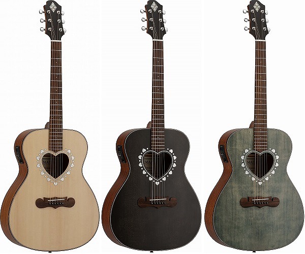 エレアコギター】-ZEMAITIS-人気のハートサウンドホールにハートと