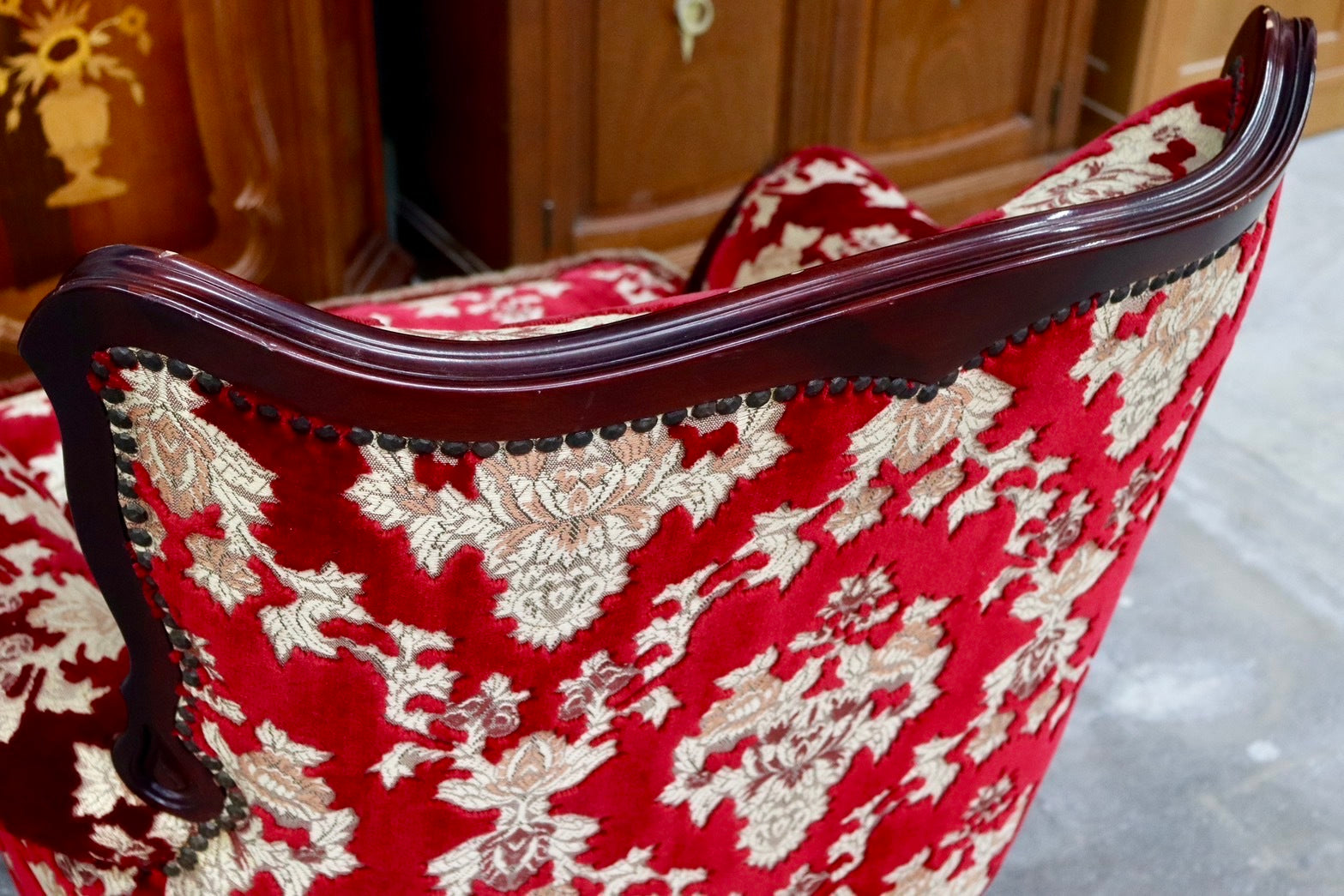 GMIH14Aイタリア製 金華山織 アームチェア 椅子 1人掛けソファ シング