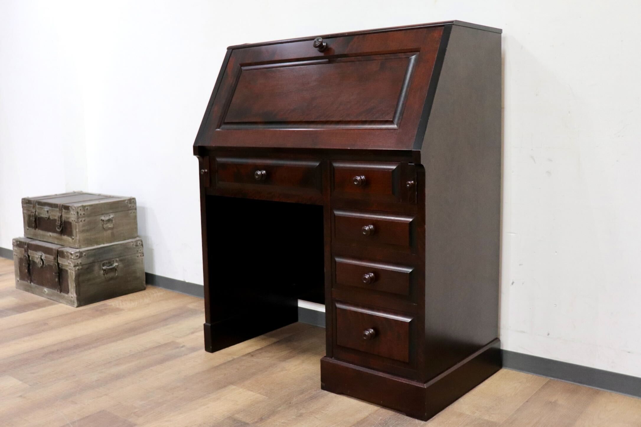 和光 ライティングビューロー デスク 学習机 書斎机 勉強机 樺材 ※i4