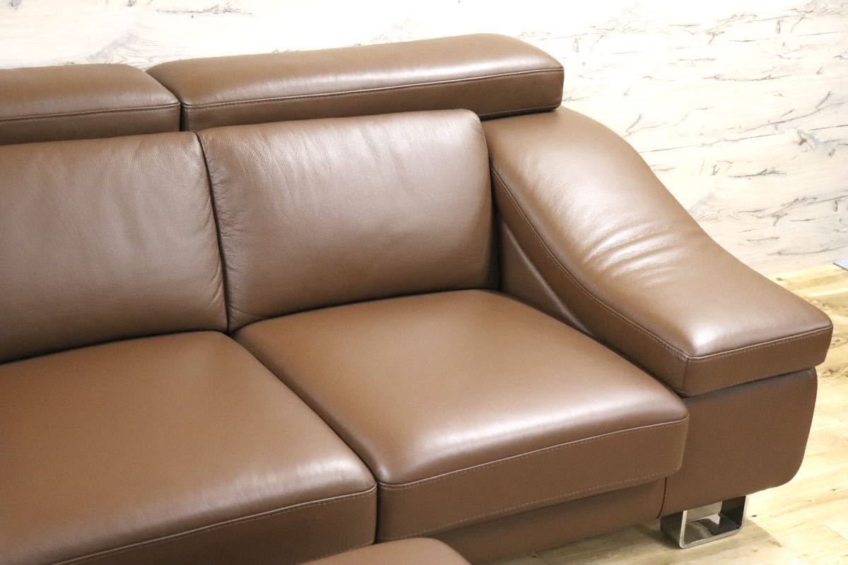 KELVIN GIORMANI 黒総革張り オットマン ブラック 75041-7 KELVIN