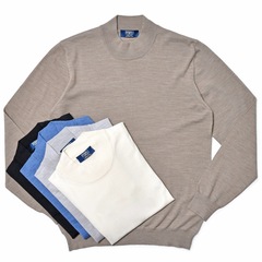 FEDELI（フェデーリ）ハイゲージカシミアソリッドタートルネックニット