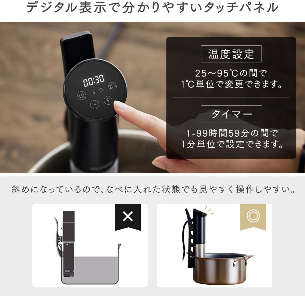 月額1,880円レンタルプラン：アイリスオーヤマ 低温調理器 スリム ZLTC