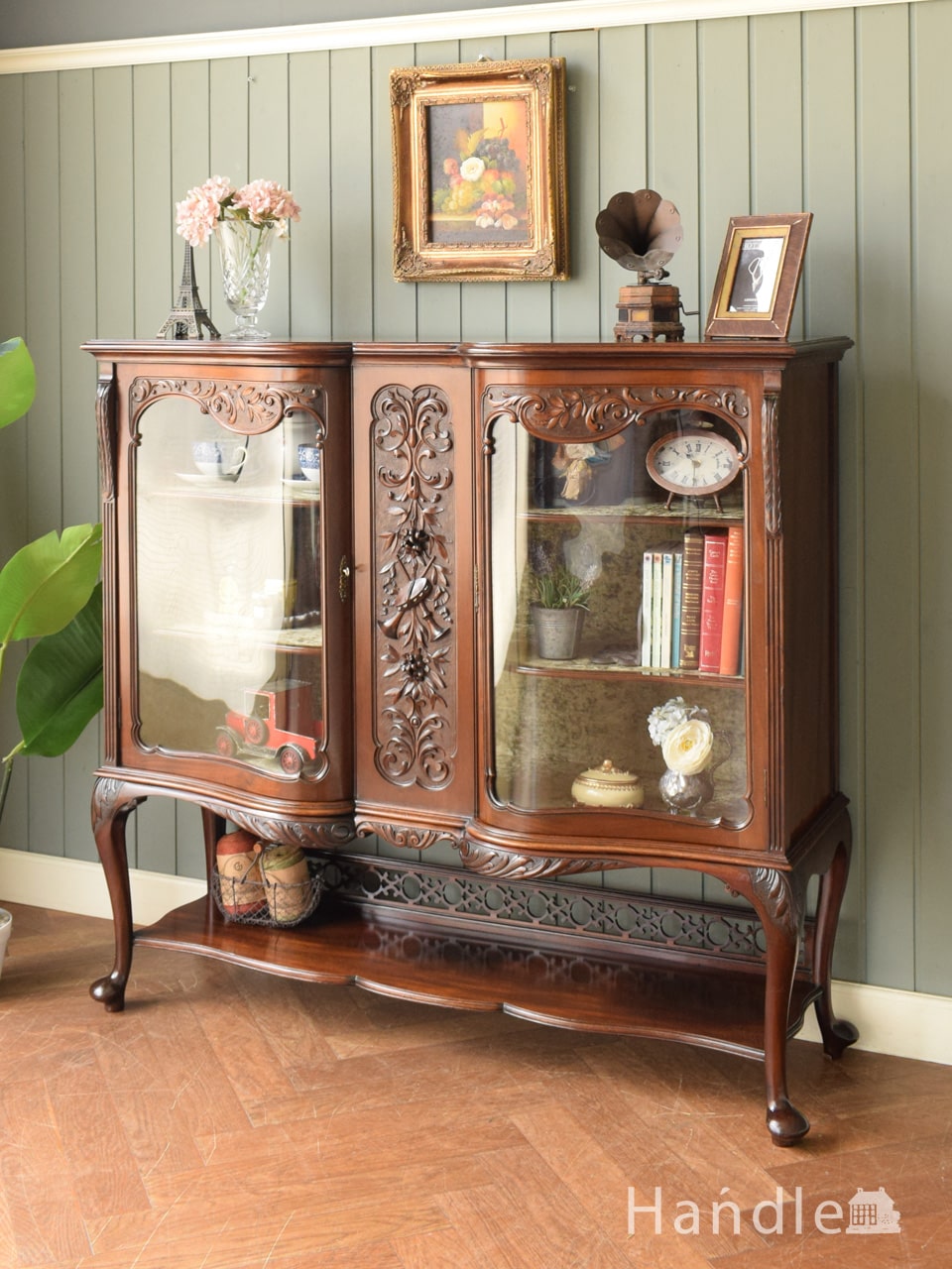 フランス アンティーク キャビネット 棚 シェルフ シャビー ウォール