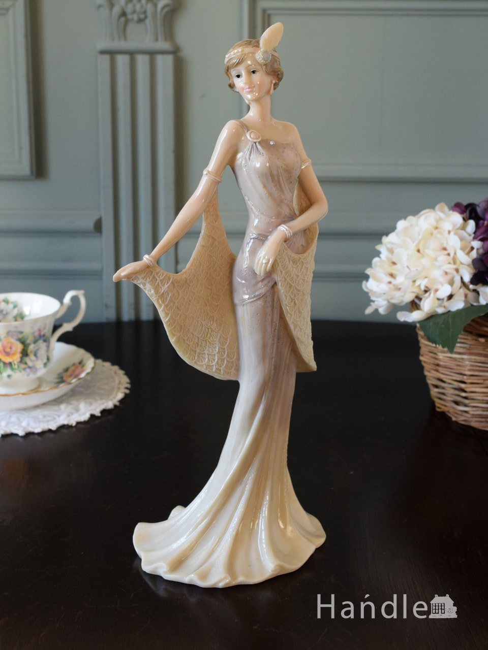 晴天送料無料時代物 1935年『オールドノリタケ』製貴婦人人形