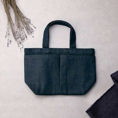 スフィア・リサイクルデニム2ポケットトート | 【販促グッズドットコム