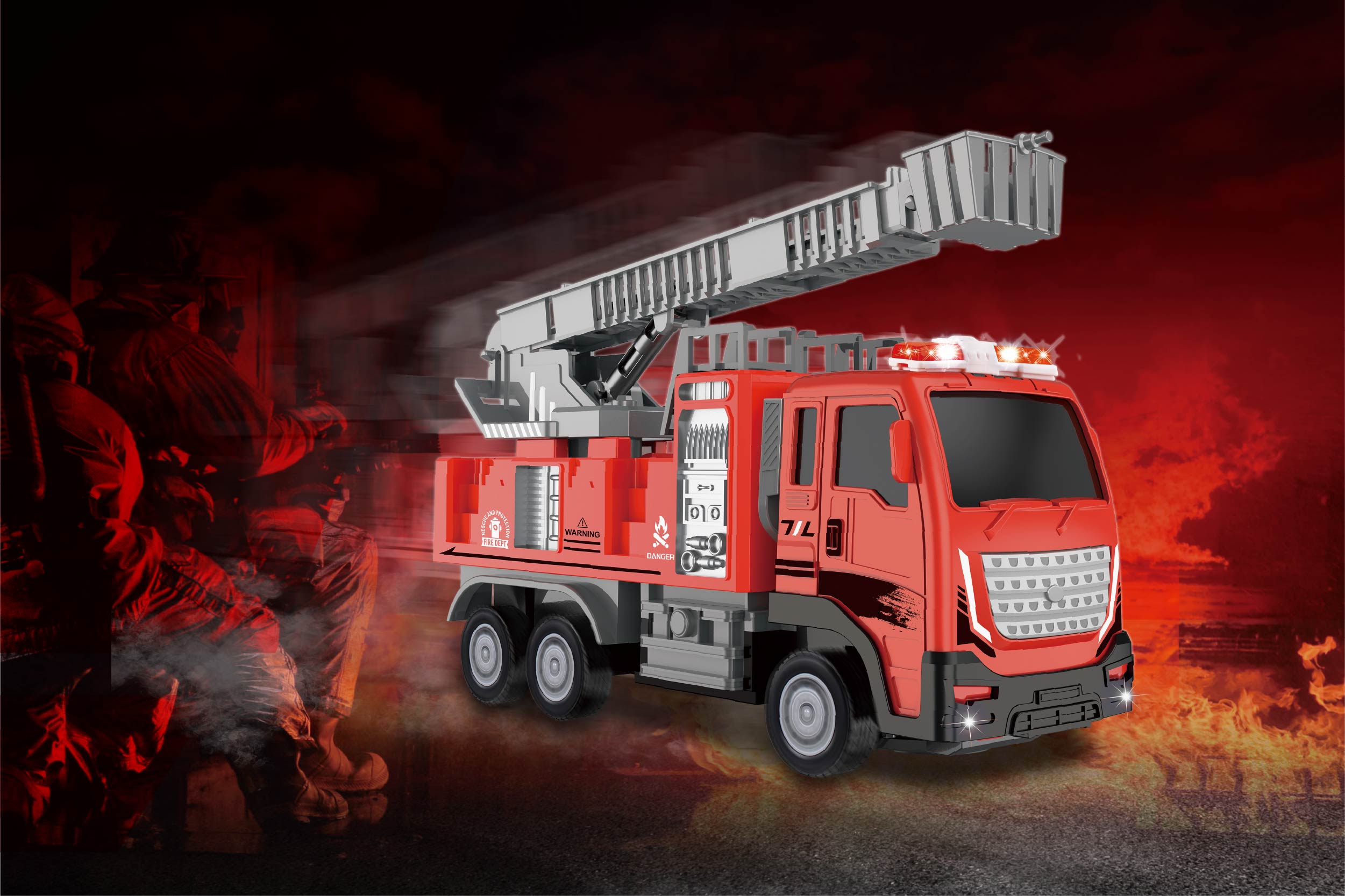 RCはしご消防車 デラックスセット | 株式会社ハック