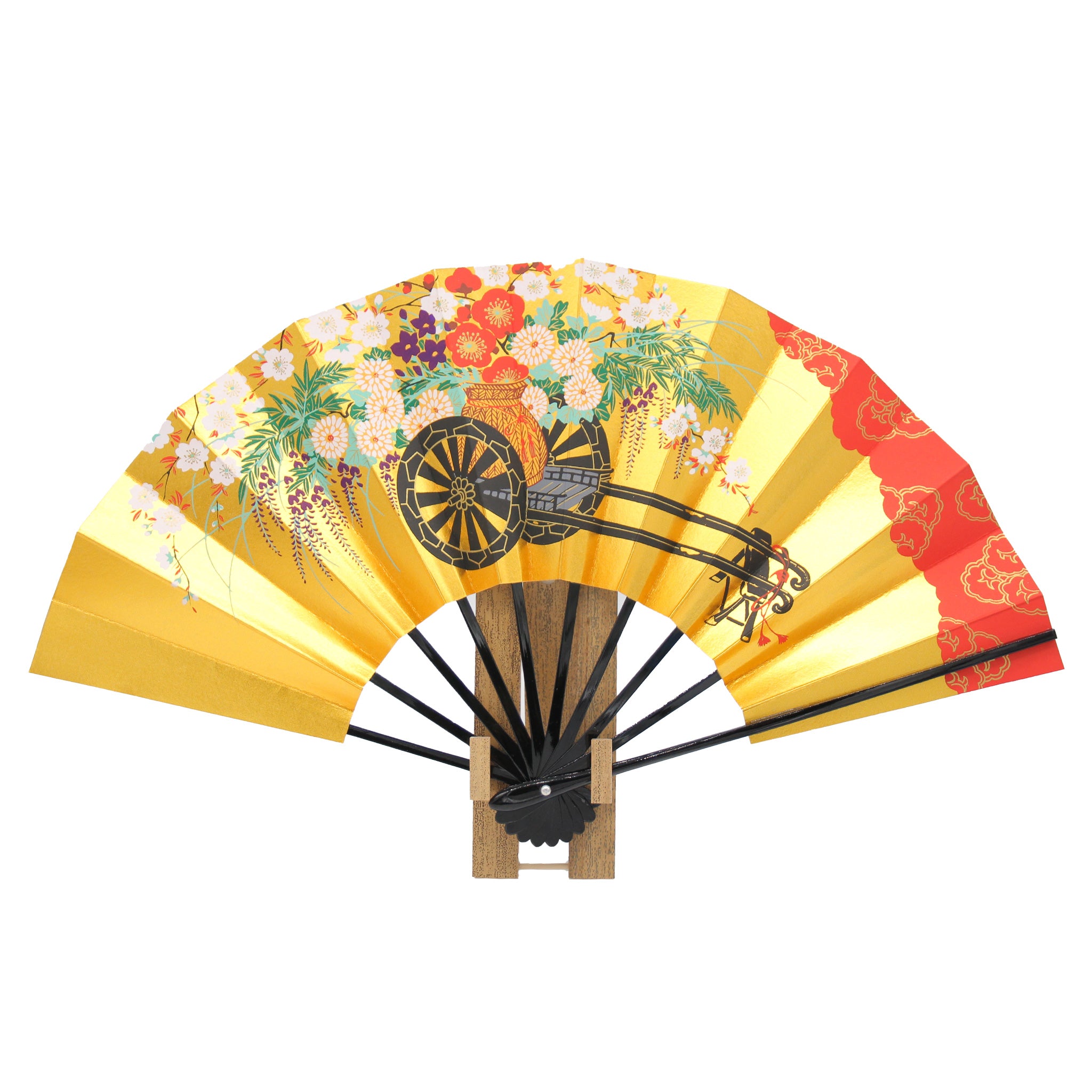 飾扇子 花車 黒塗 九寸五分 – 白竹堂オンラインショップ