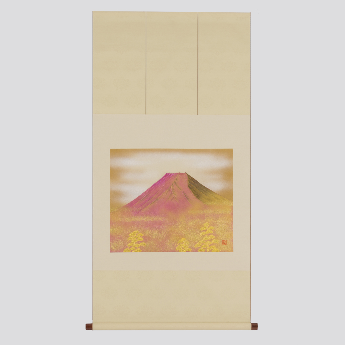 箔一 hakuichi 金箔 金沢箔 金沢 工芸品 掛軸 赤富士(広幅)