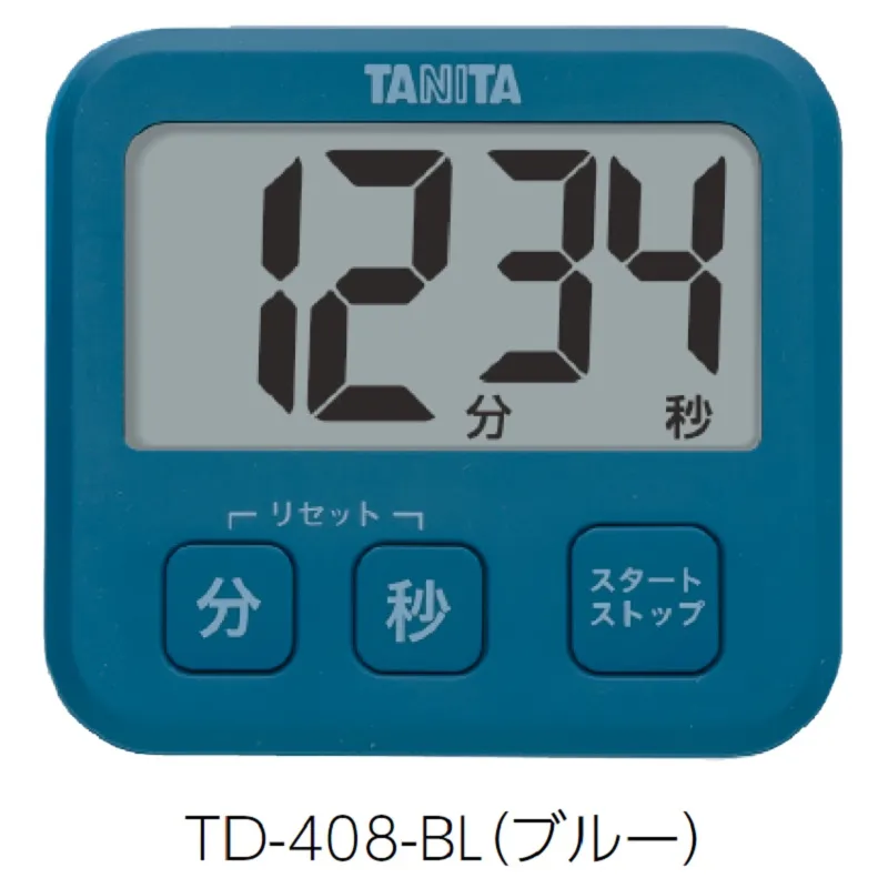 ㈱タニタ TD-411-BL(ブルー)：ガラスに貼り付くタイマー