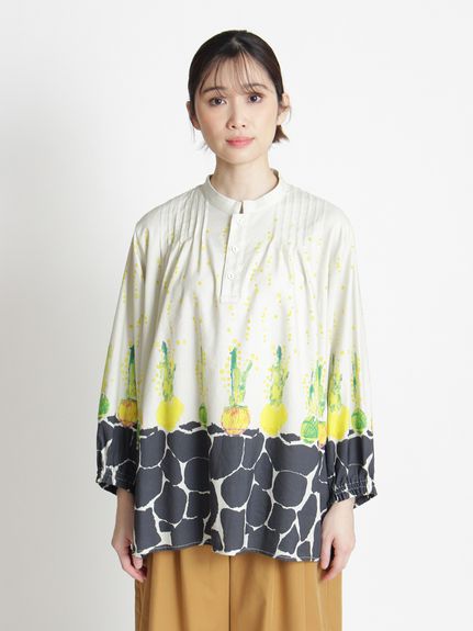 SUPER HAKKA×椎木彩子 「Turnip」/「Hyacinth」プリントブラウス