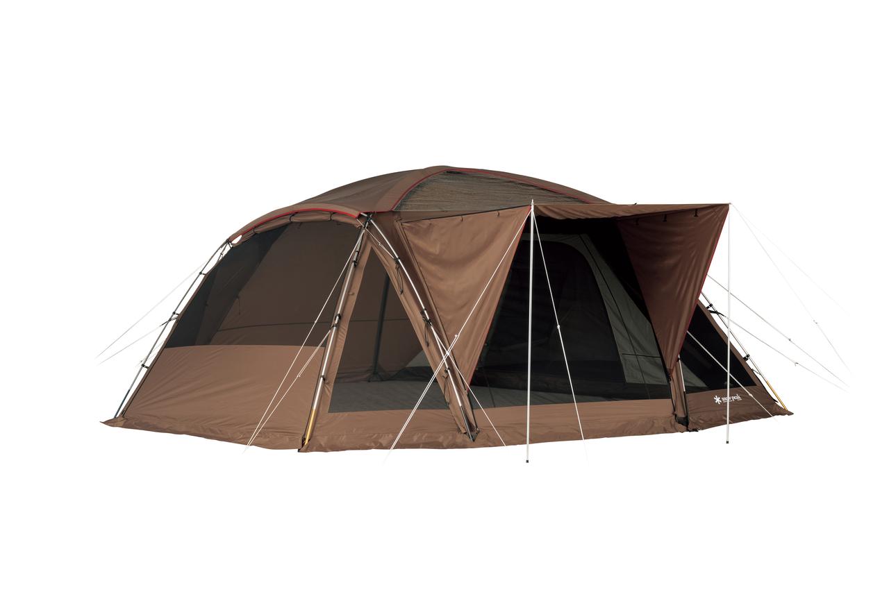 Snow Peak 最新シェルター「フービ」。専用アクセサリーも揃い、自由な