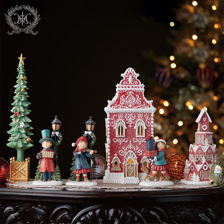 ジンジャーブレッドビレッジ/レッド｜クリスマス雑貨の通販 ハルモニア