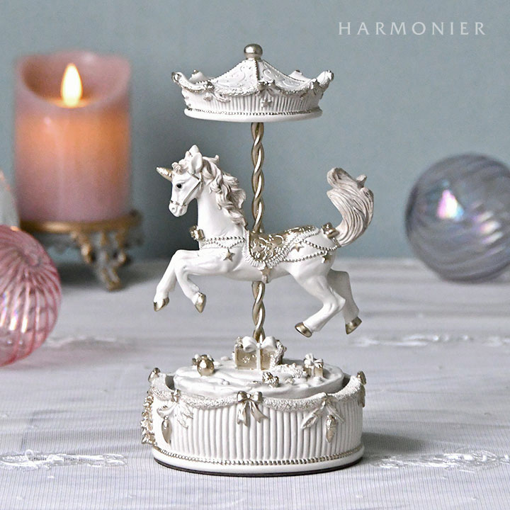 カルーセルユニコーンオルゴール｜クリスマス雑貨の通販 ハルモニア