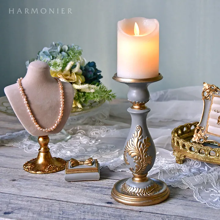 エレガンスグレイキャンドルスタンド/ピラー＆テーパー用｜クリスマス