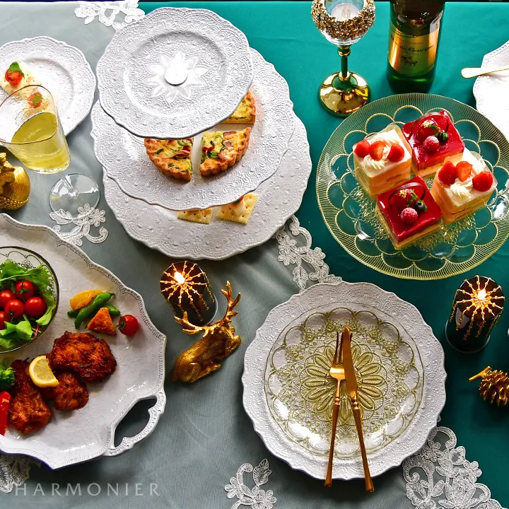 ゴールドダンテガラスプレートS 21cm/トルコ製｜輸入食器・雑貨の通販