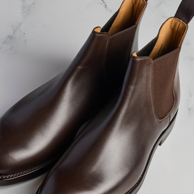 Dark Brown Wax Calf Chelsea 5 by Crockett & Jones– Harrison Limited
