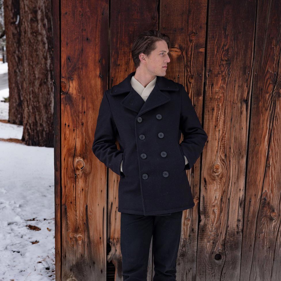 Schott NYC American Made Navy Peacoat
