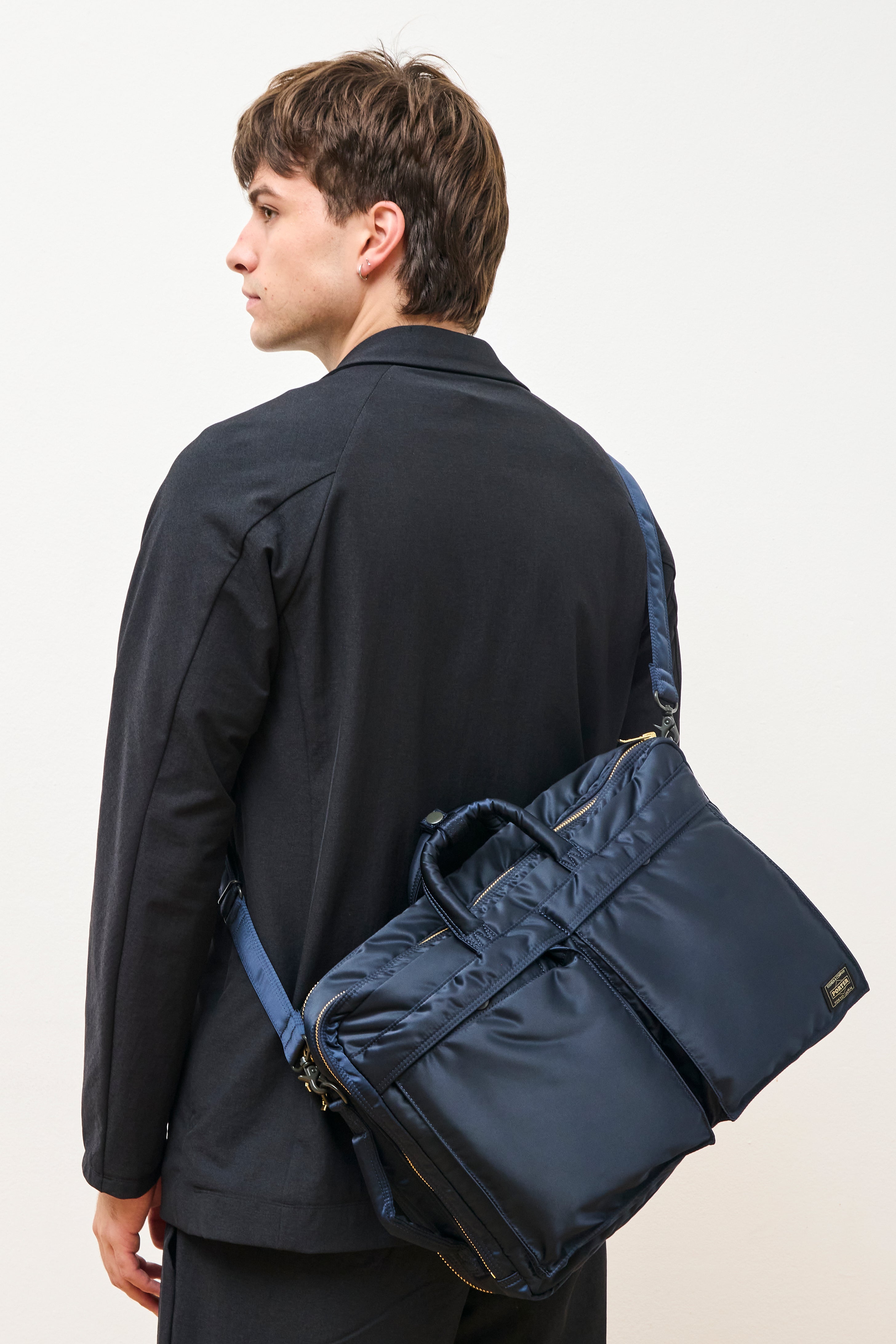 Porter Yoshida & Co. Tanker 3Way Document Bag (W-Zip) Navy