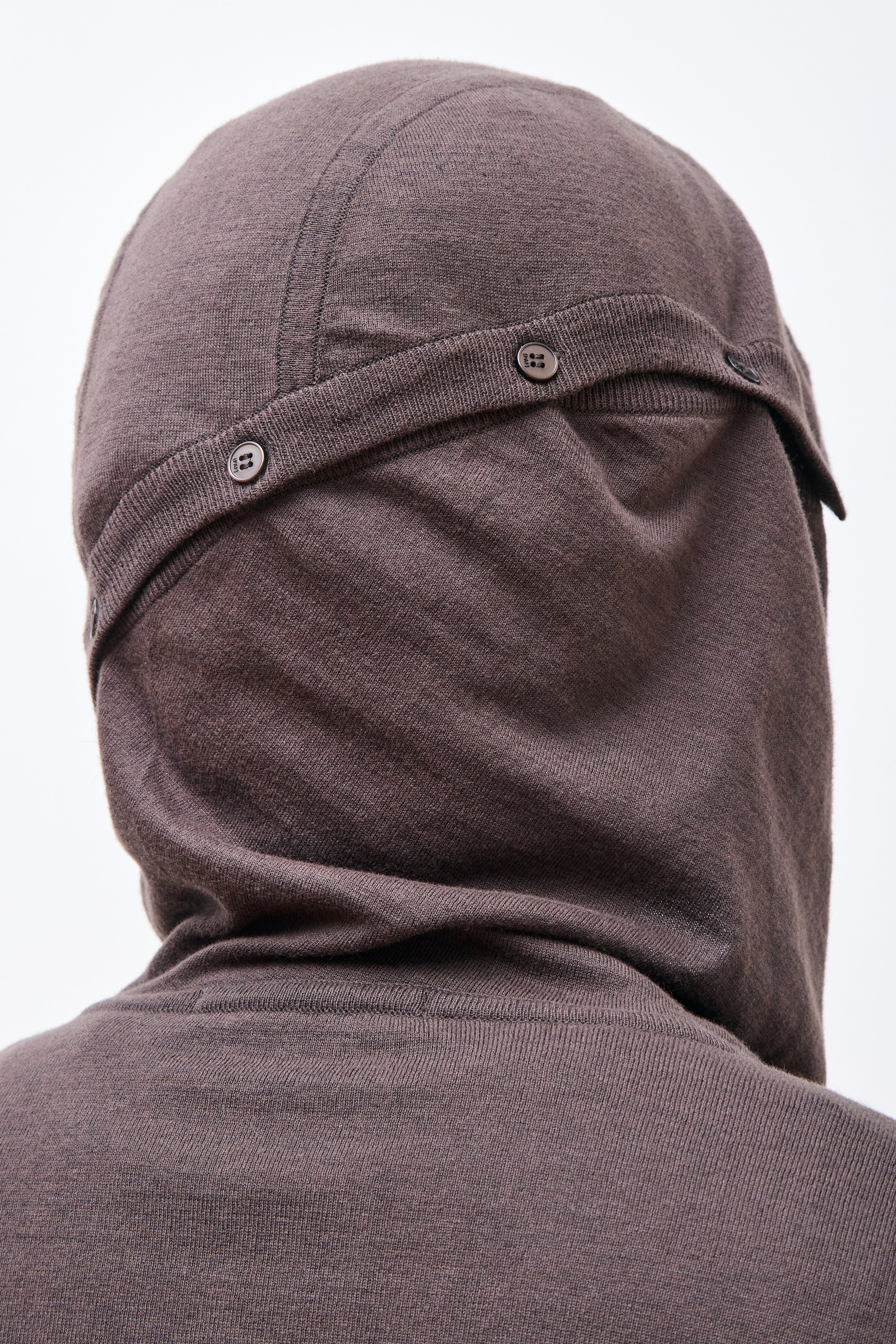 Post Archive Faction 8.0 Knit Hoodie Center Brown