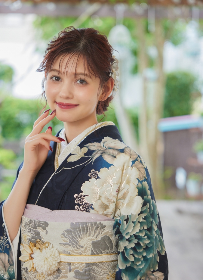 青/ブルー/紺/ネイビー/エレガント/クール】の成人式振袖人気