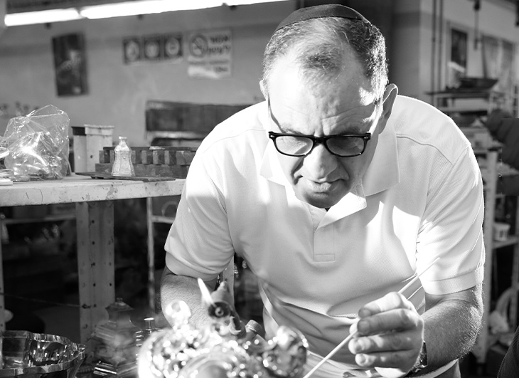 Hazorfim - Handmade Silver Candlesticks, Candelabras And Menorahs