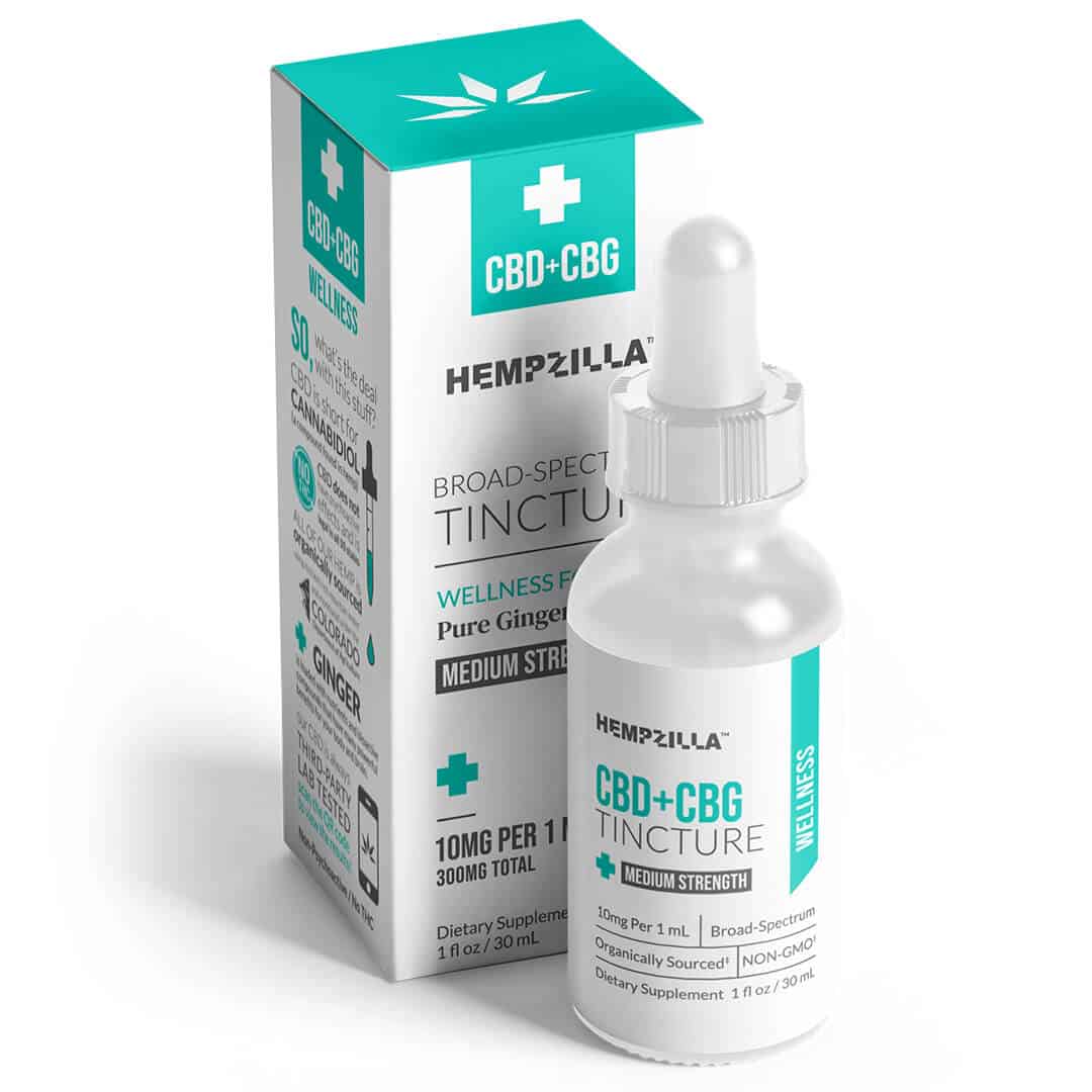 Pure Ginger CBD + CBG Tincture | Wellness Formula – Hempzilla CBD