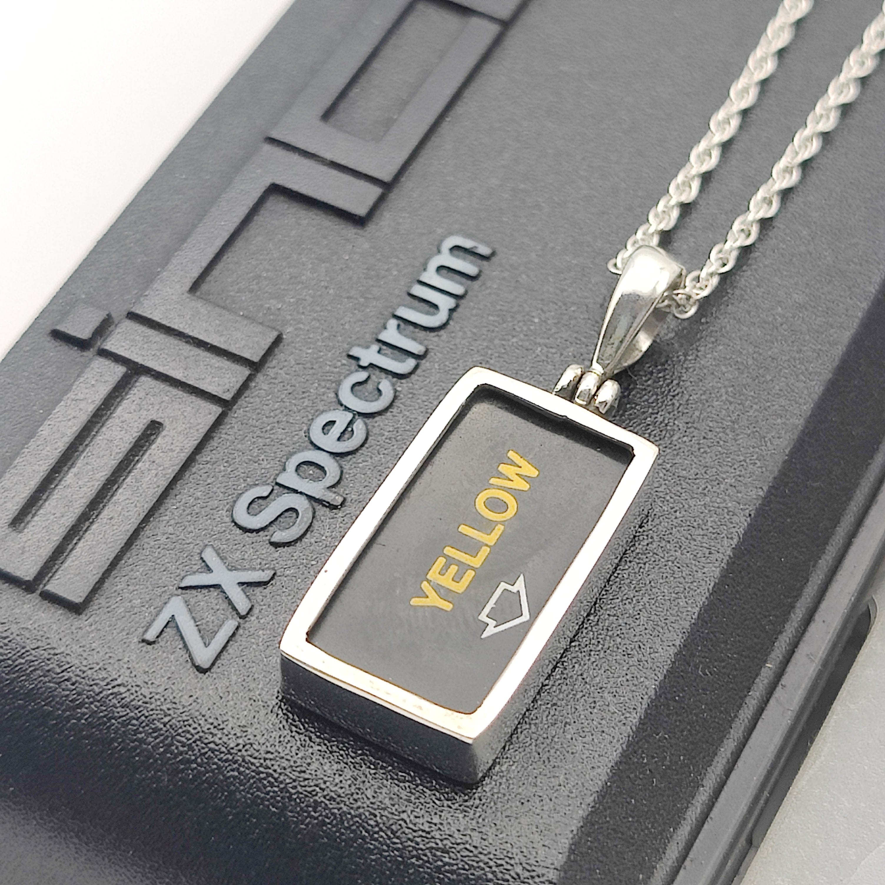 ZX Spectrum Pendant | Upcycled Keyboard | Gaming Gift | Sterling