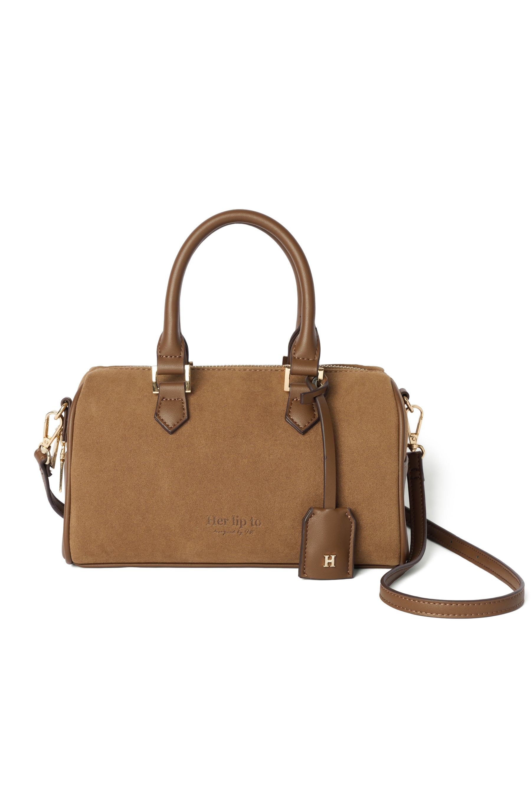 Suede Mini Boston Bag