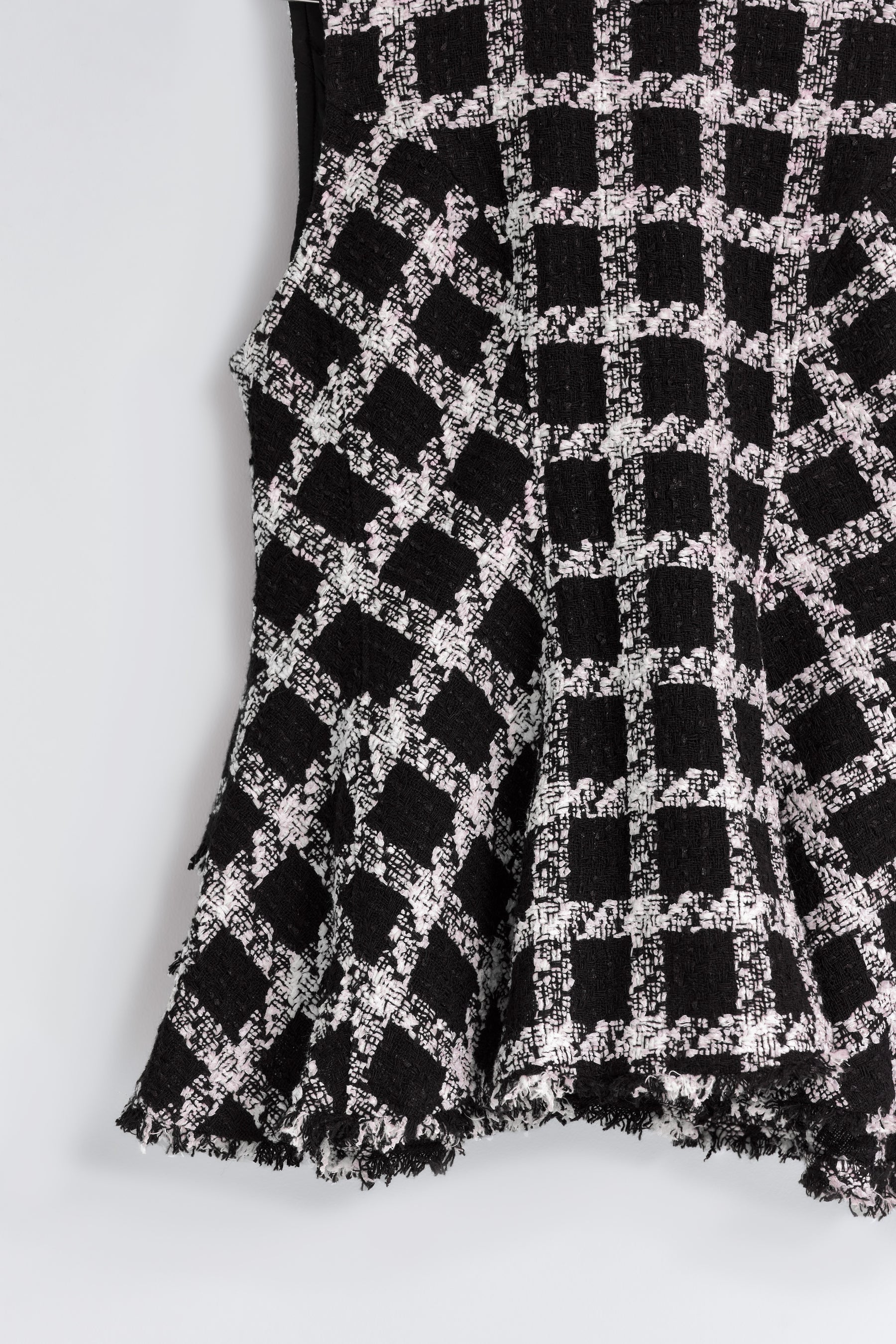 Vol.1 Check Tweed Peplum Top