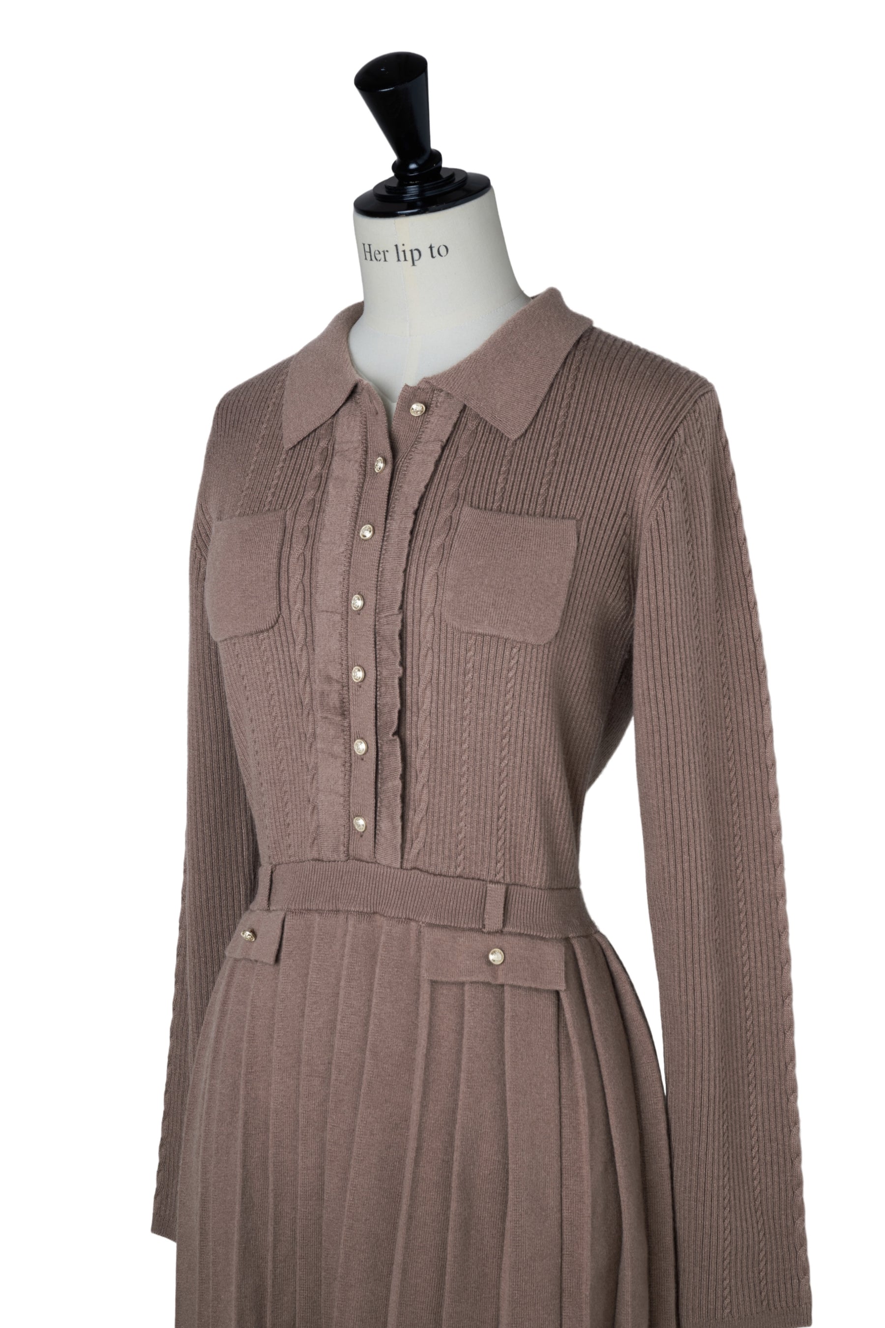 Margot Pleated Knit Mini Dress