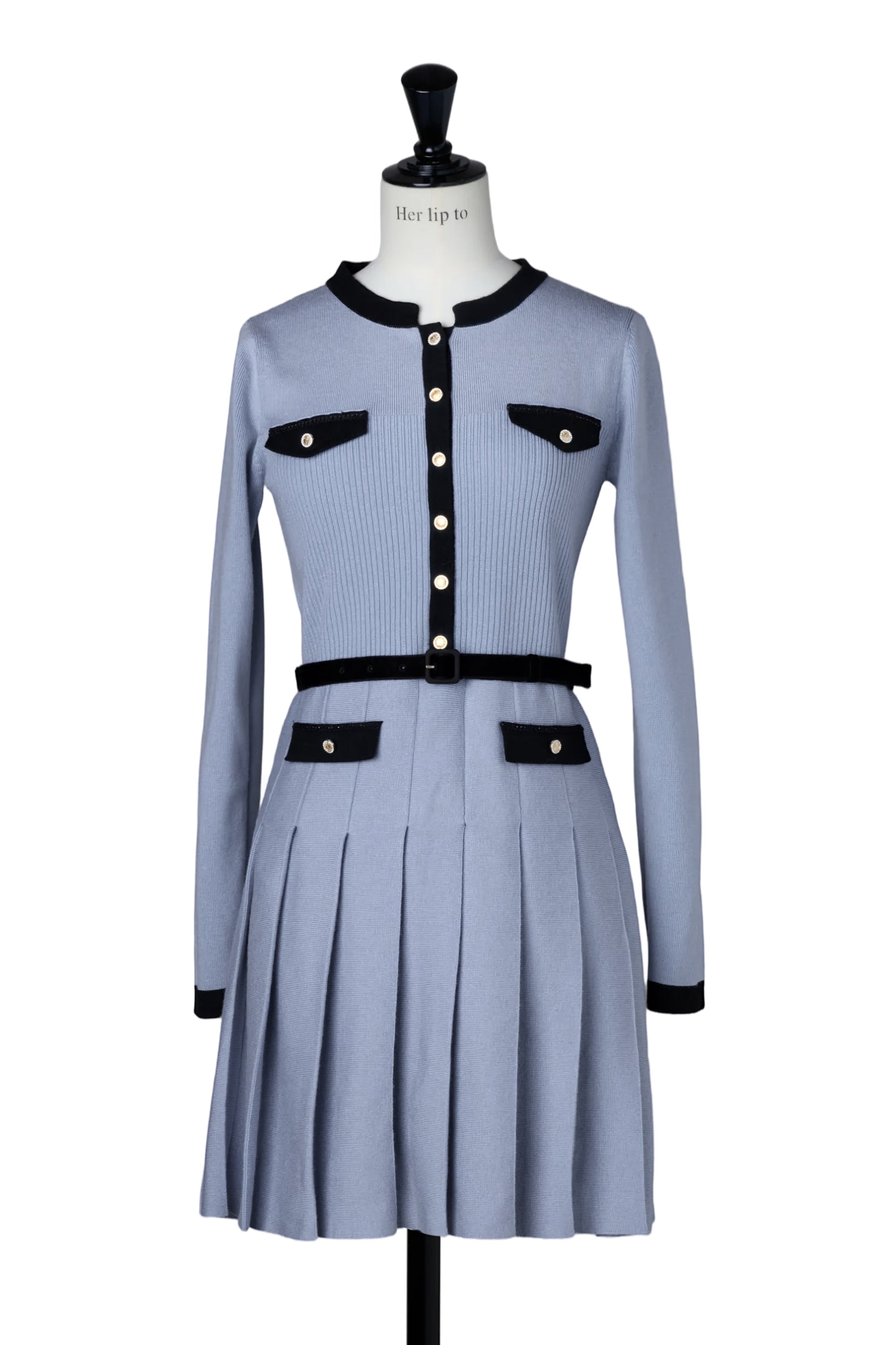 Gabrielle Belted Knit Dress