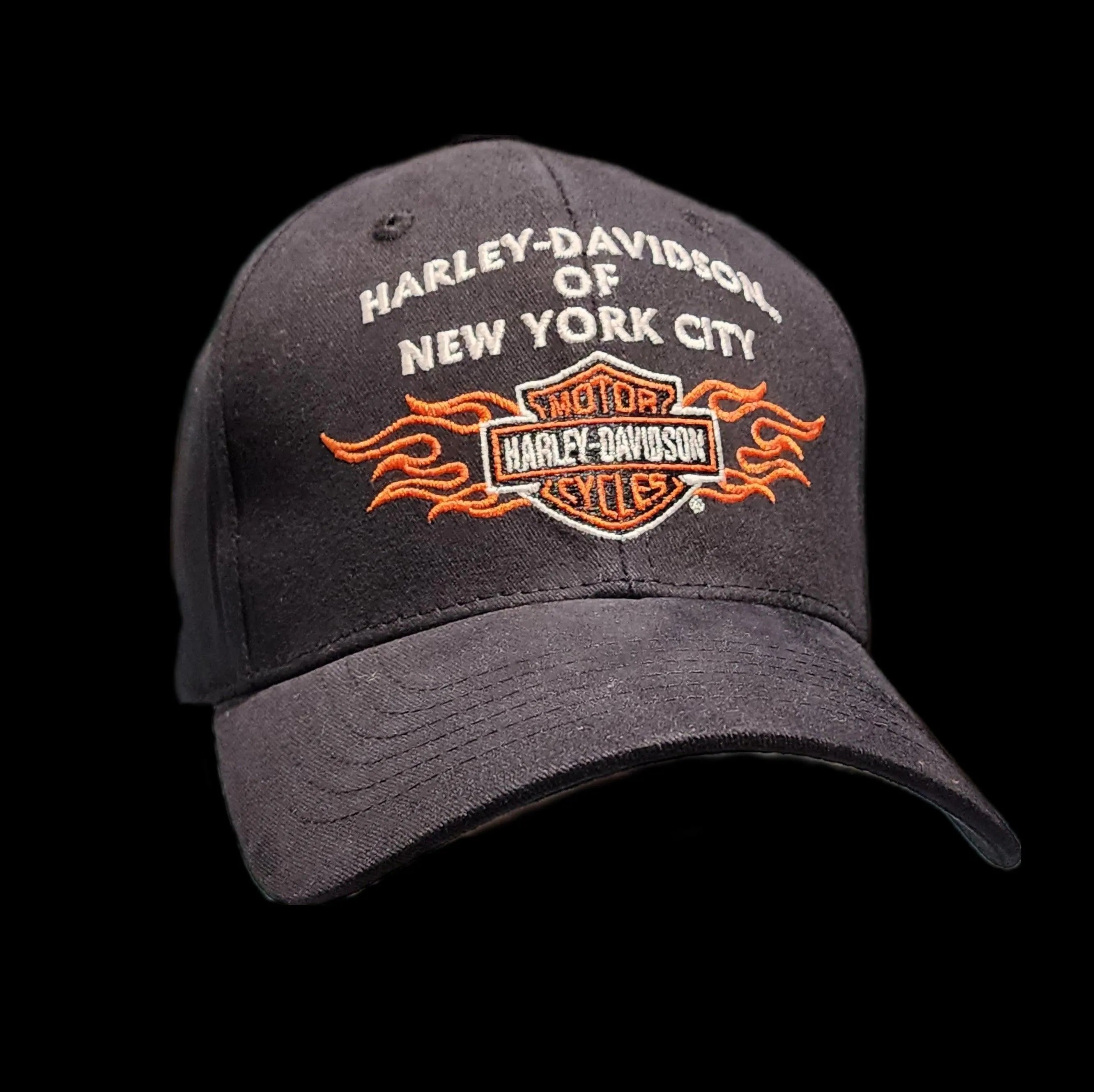 Harley Davidson Of NYC Bar & Shield Flames Baseball Cap