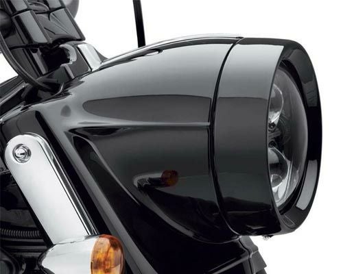 ハーレー、ツーリング用 ヘッドライト・トリムリング＆バイザー