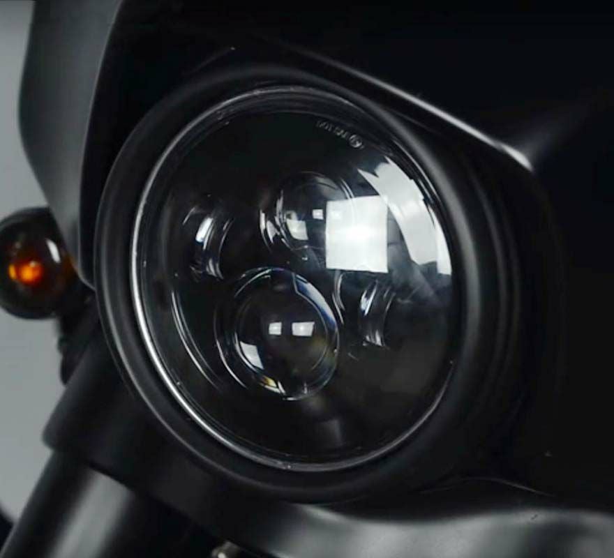 WMW LED 7インチヘッドライト＋4インチ補助ライトセット ブラック