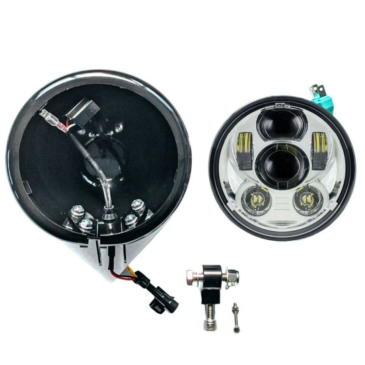 5-3/4インチ ヘッドランプ トリムリング グロスブラック |ハーレー