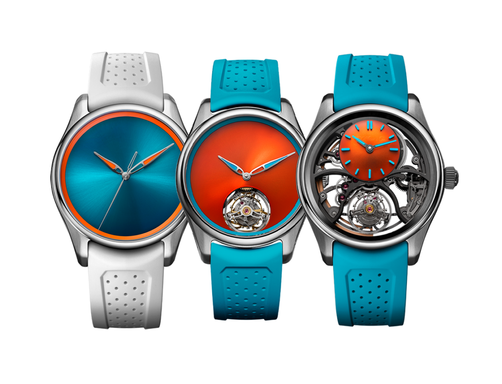 Pioneer Cylindrical Tourbillon Skeleton Spiced Aqua - H. Moser & Cie.