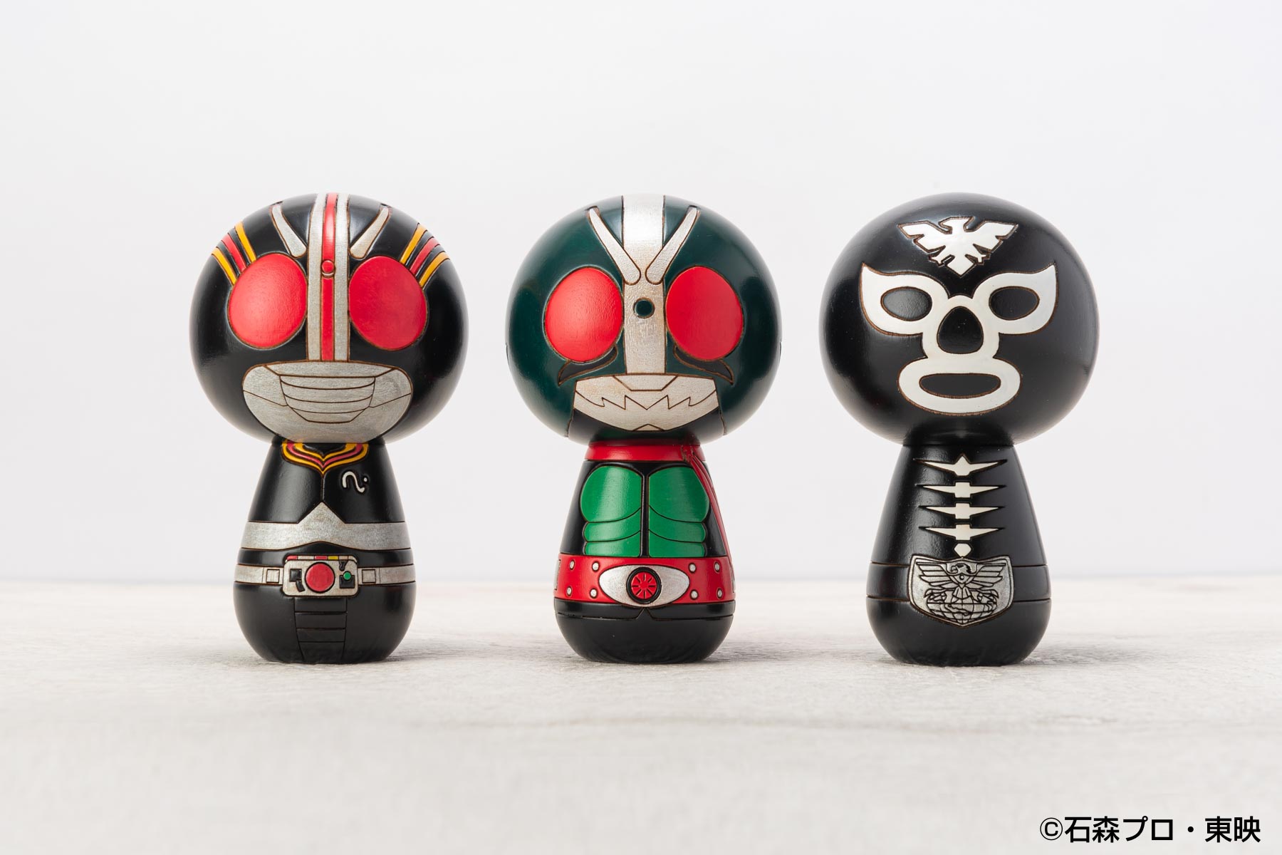 群馬県の伝統工芸「創作こけし」による「仮面ライダー