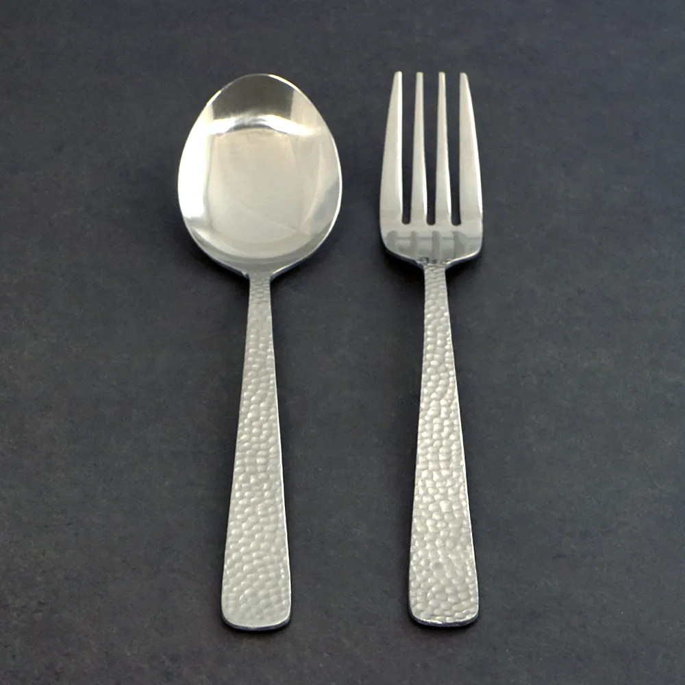 燕市製 槌目デザート用カトラリーセット【販促花子ノベルティ】