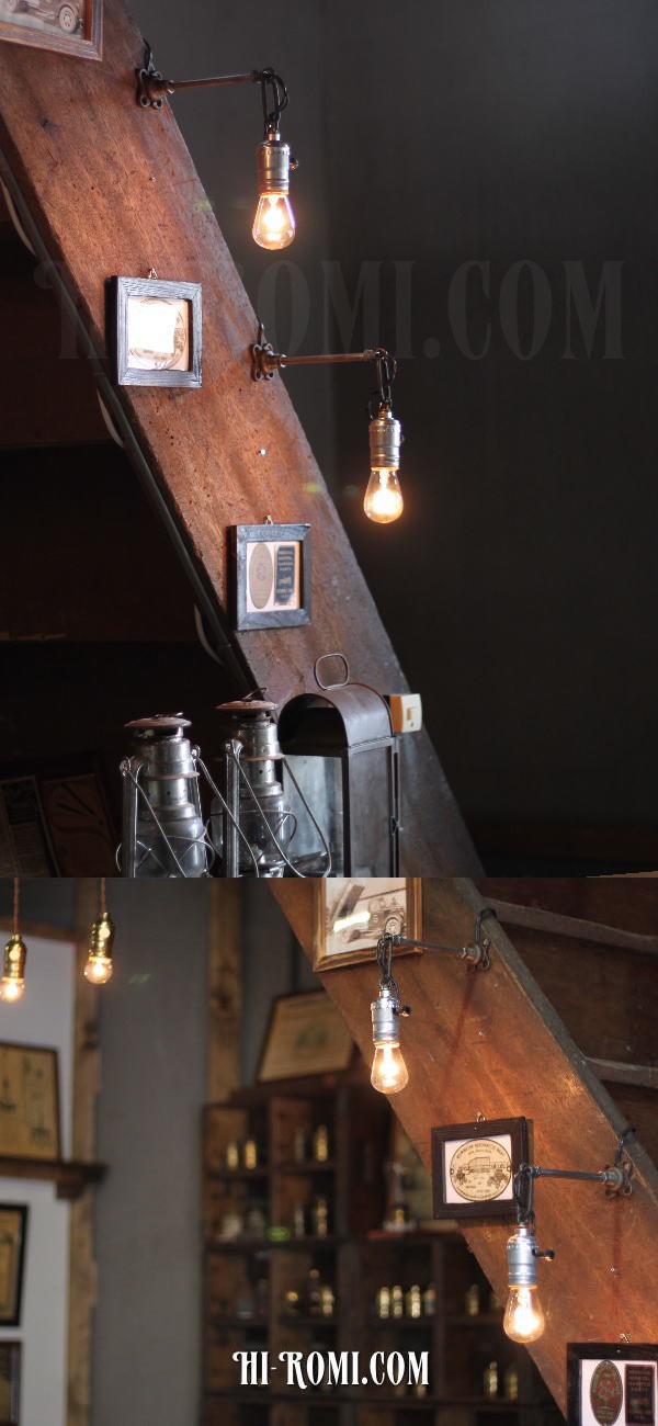 ヴィンテージ工業系ウォールランプ兼用ペンダントライトD/アンティーク