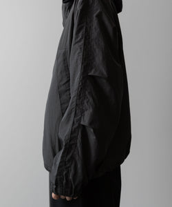 ssstein / シュタイン】NYLON TWILL HOODED ZIP UP JACKET - CHARCOAL