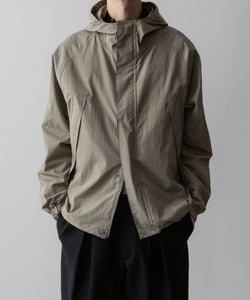 ssstein / シュタイン】NYLON TWILL HOODED ZIP UP JACKET - BEIGE