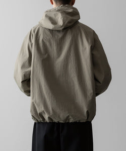 ssstein / シュタイン】NYLON TWILL HOODED ZIP UP JACKET - BEIGE
