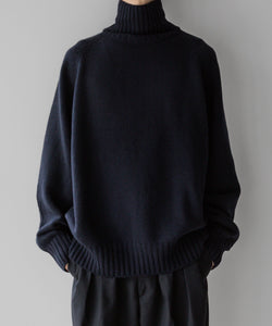 stein / シュタイン】EX FINE LAMBS LOOSE HIGH NECK KNIT LS - DARK
