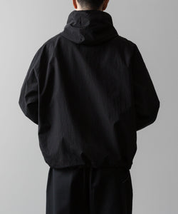 ssstein / シュタイン】NYLON TWILL HOODED ZIP UP JACKET - BLACK