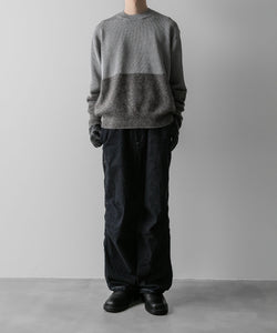 ssstein / シュタイン】MOHAIR GLITTER KNIT COMBINATION LS - GREIGE