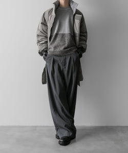 ssstein / シュタイン】MOHAIR GLITTER KNIT COMBINATION LS - GREIGE