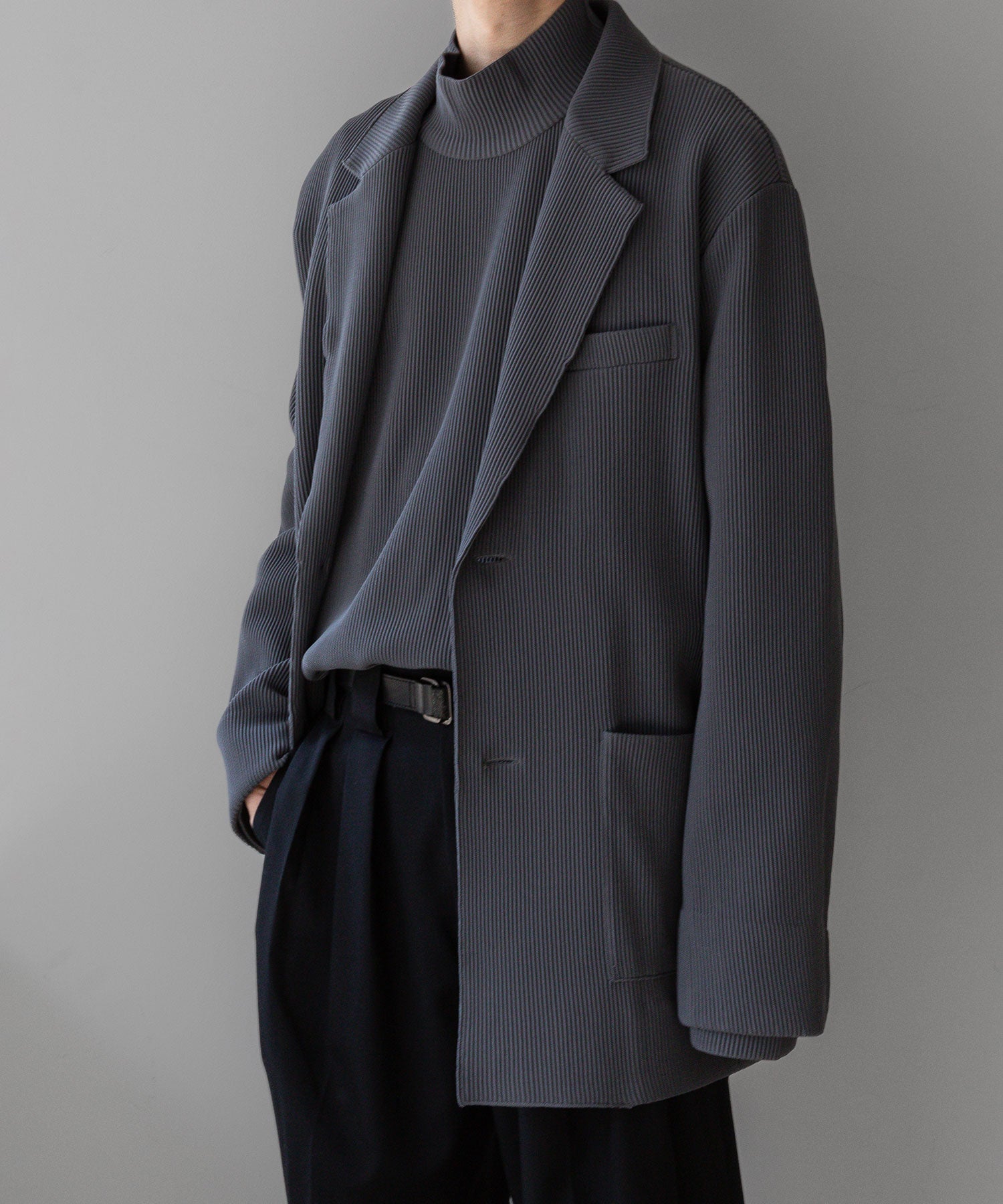 stein シュタインOVERSIZED GRADATION PLEATS LS