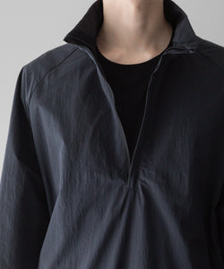 stein / シュタイン】WINDPROOF NYLON HALF ZIP PULLOVER - BLACK